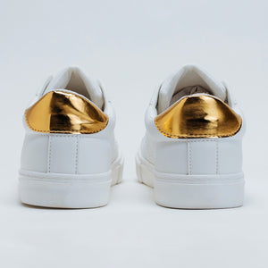 Mariah White Gold Walking Shoes