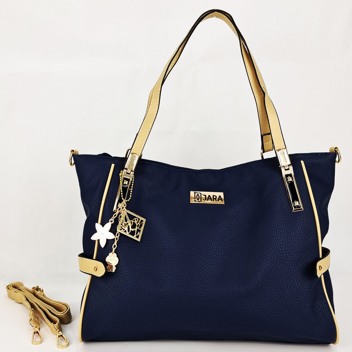 VENICE LEATHER TOTE BAG - NAVY BLUE – JARA Philippines